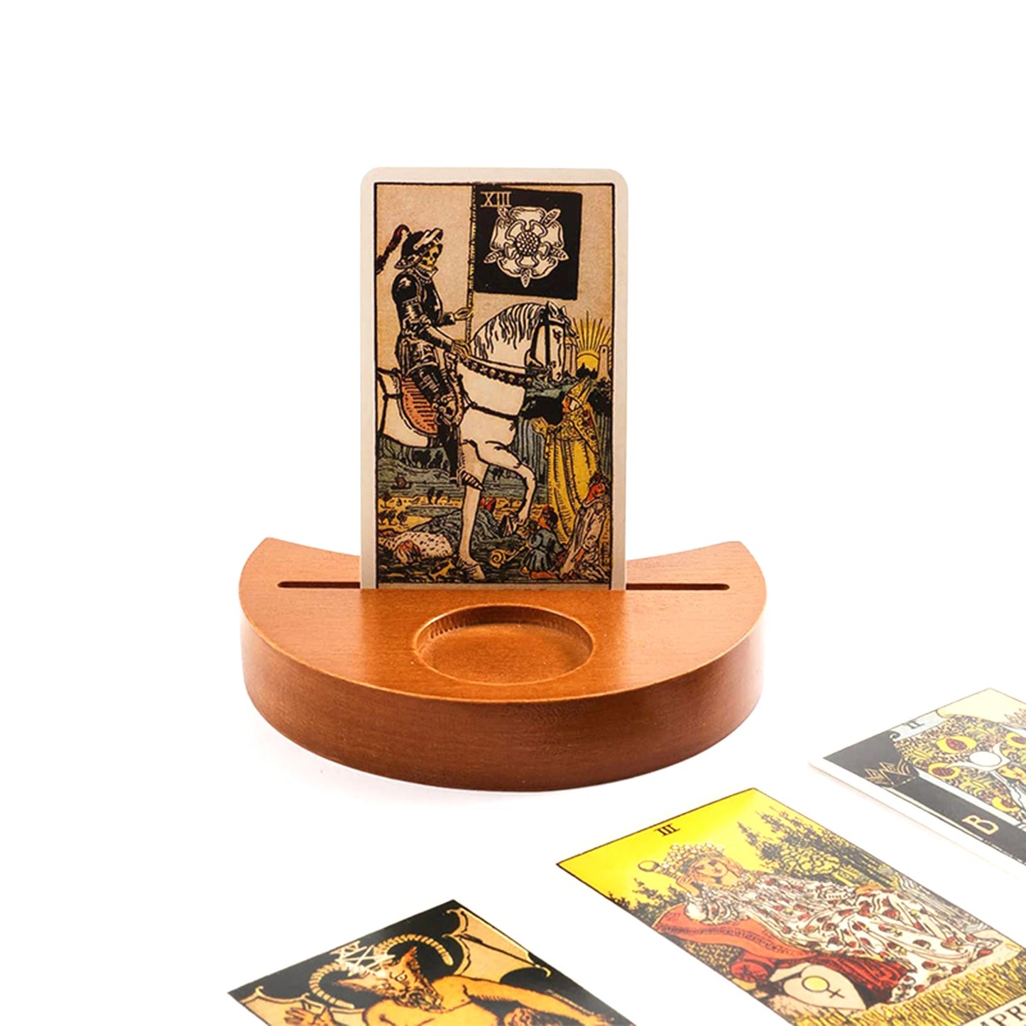 Wood Tarot Card Holder Stand Wood Tarot Card Stand Divination Meditation Decor Witchy Accessories Holder for Mini Altar Shrine