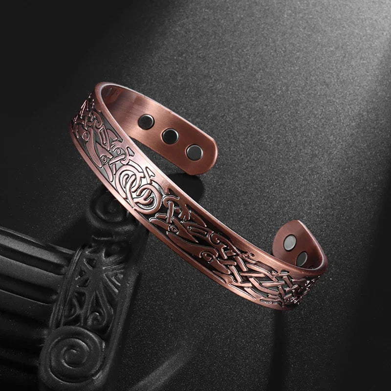 Exquisite Charm Fashionable Healing Energy Magnetic Bracelets for Men Adjustable Cuff Bracelets Discharge Gifts for Patients