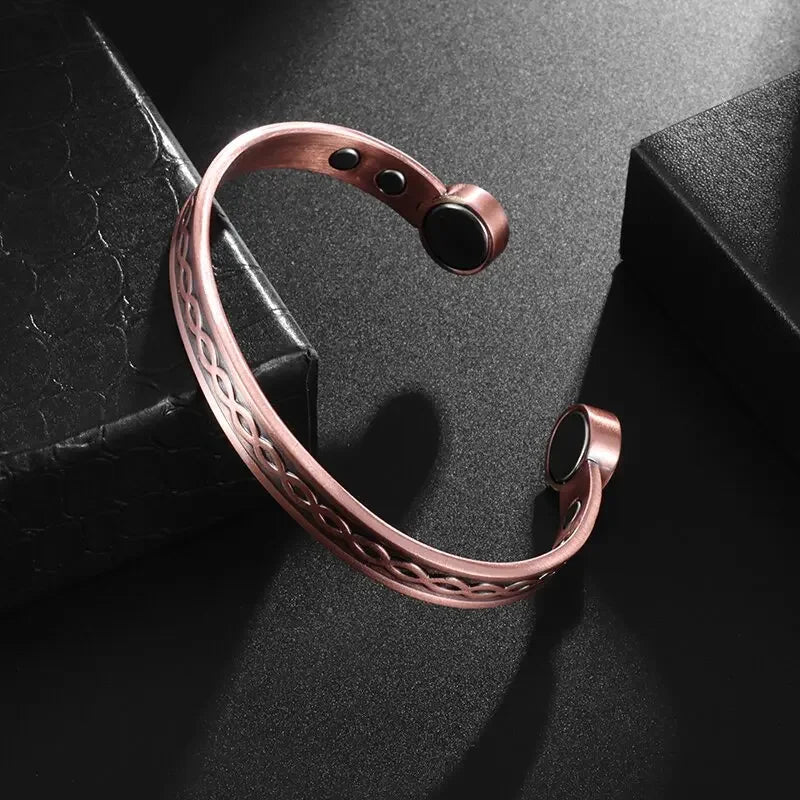 Exquisite Charm Fashionable Healing Energy Magnetic Bracelets for Men Adjustable Cuff Bracelets Discharge Gifts for Patients