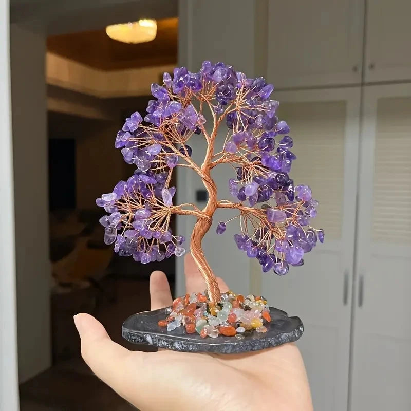 Natural Amethyst Wealth Tree, Suitable for Home Decoration Meditation Gifts, Fine Crystal Decorations