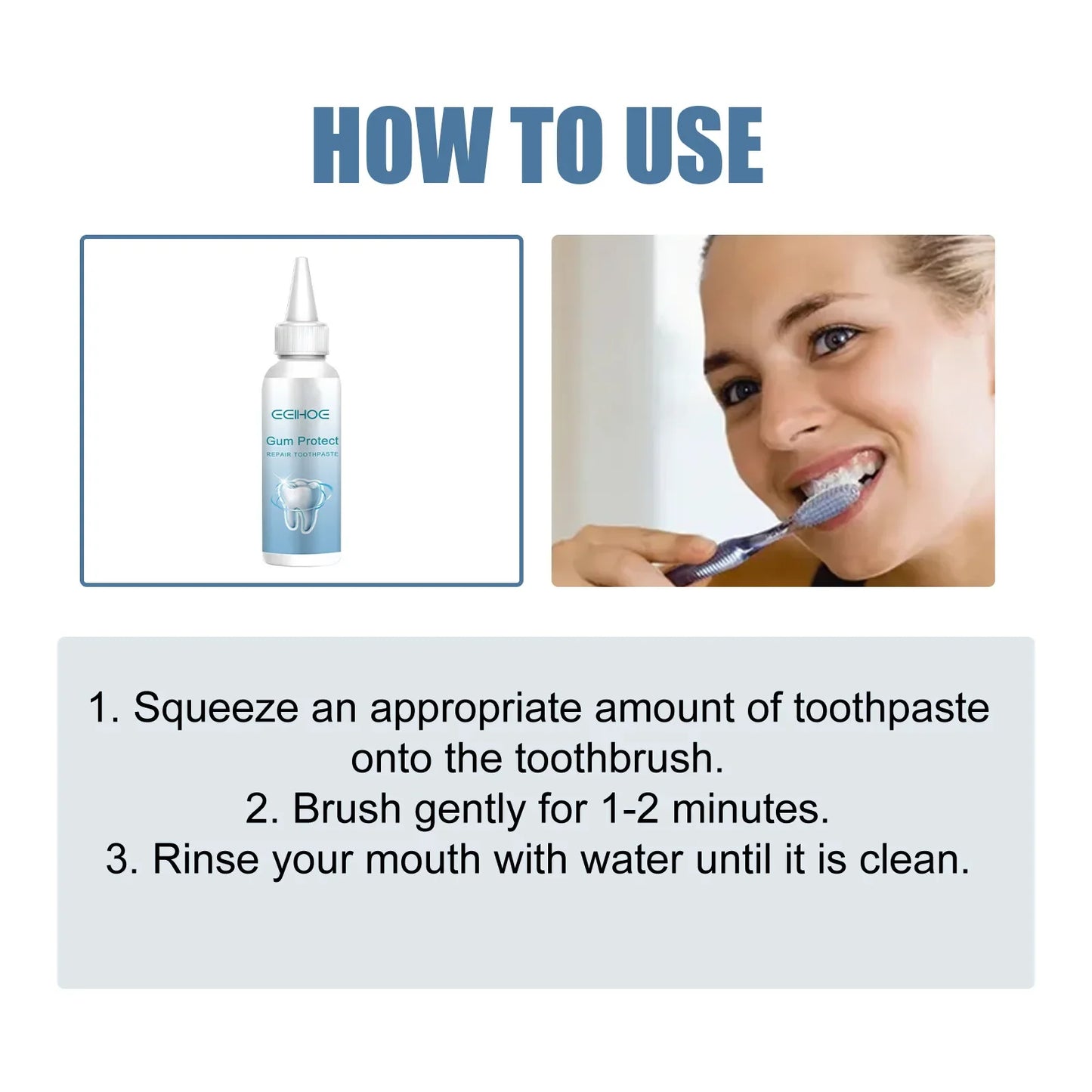 Gingival Repair Toothpaste Oral Cleaning Teeth Whitening Remove Plaque Stain Gum Therapy Oral Hygiene Gum Care Toothpaste