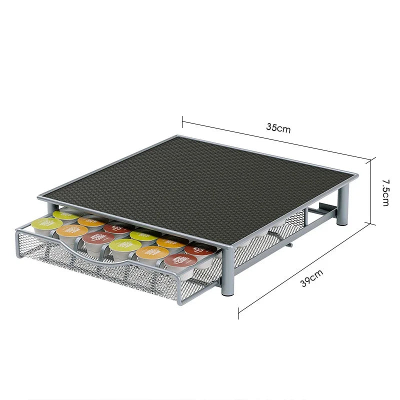 Drawer Style for Dolce Gusto Capsule Metal Storage Box Coffee Storage Rack