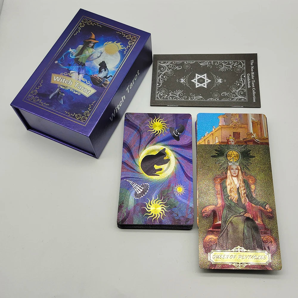 New Plastic Rider Waite Tarot Hot Stamping Gold Foil Tarot Exquisite Board Game Divination Cards for Collection