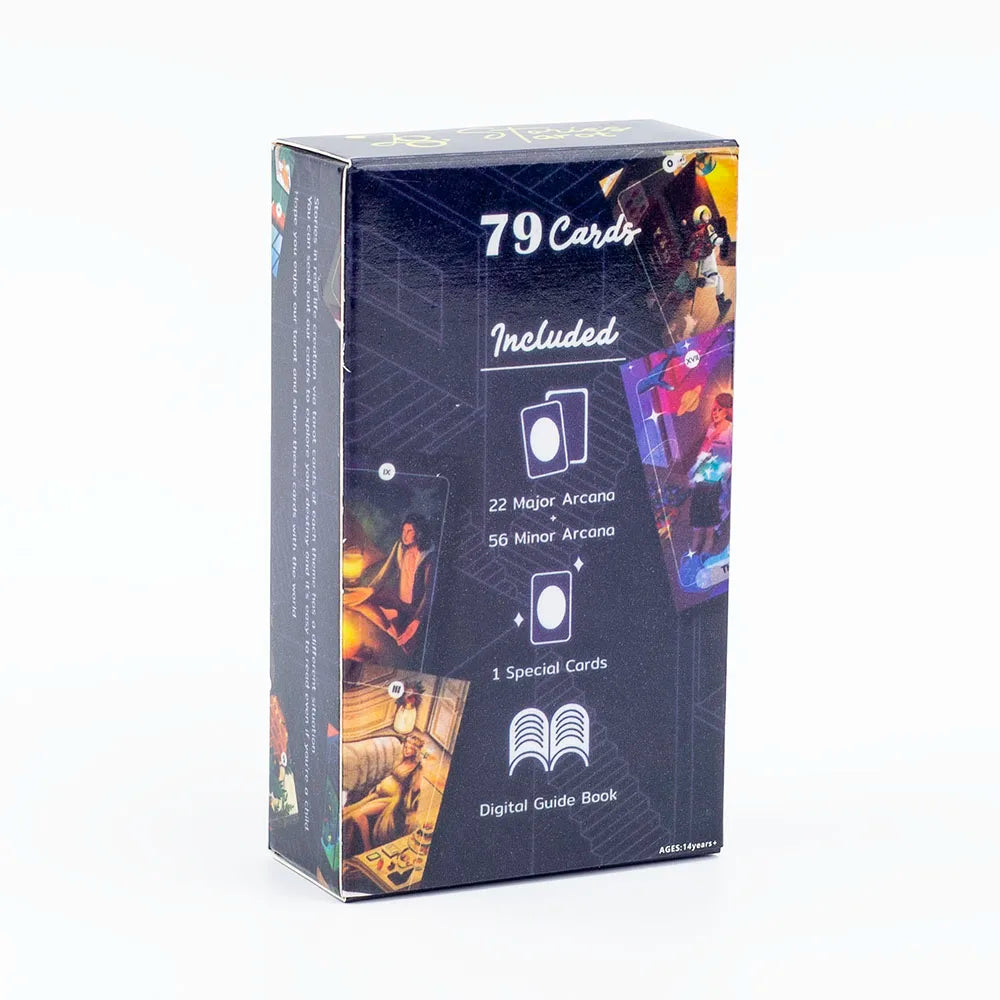 Meaning Tarot Cards 78 Cards Deck English Visions Divination Edition Board Game for Beginners Pocket Size Tarot Learning Deck