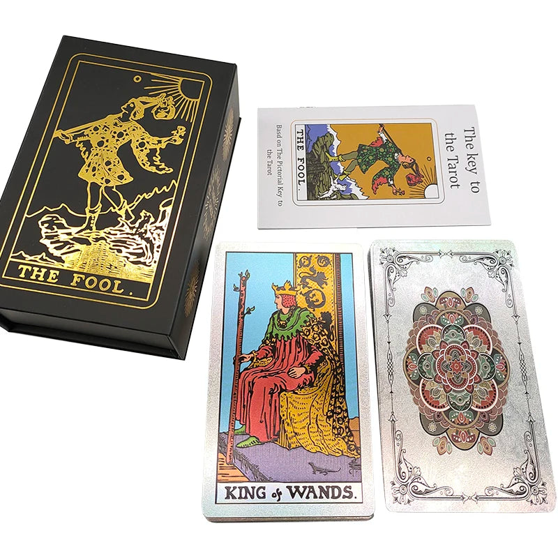 New Plastic Rider Waite Tarot Hot Stamping Gold Foil Tarot Exquisite Board Game Divination Cards for Collection