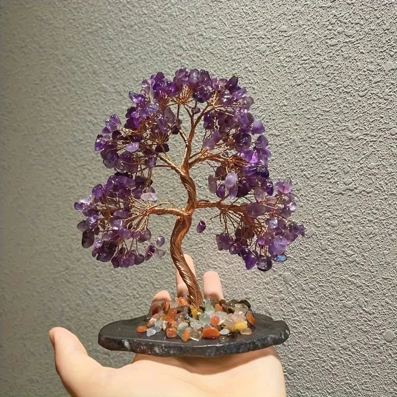 Natural Amethyst Wealth Tree, Suitable for Home Decoration Meditation Gifts, Fine Crystal Decorations