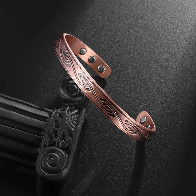 Exquisite Charm Fashionable Healing Energy Magnetic Bracelets for Men Adjustable Cuff Bracelets Discharge Gifts for Patients