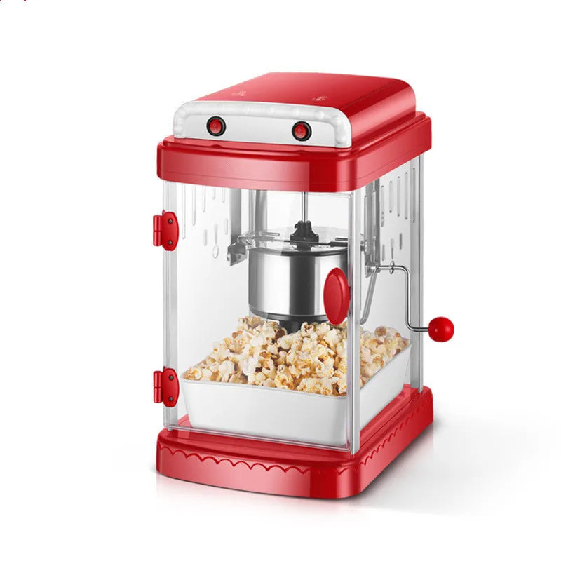 Hot Air Popcorn Machine Vintage Tabletop Electric Popcorn Popper Healthy and Quick Snack