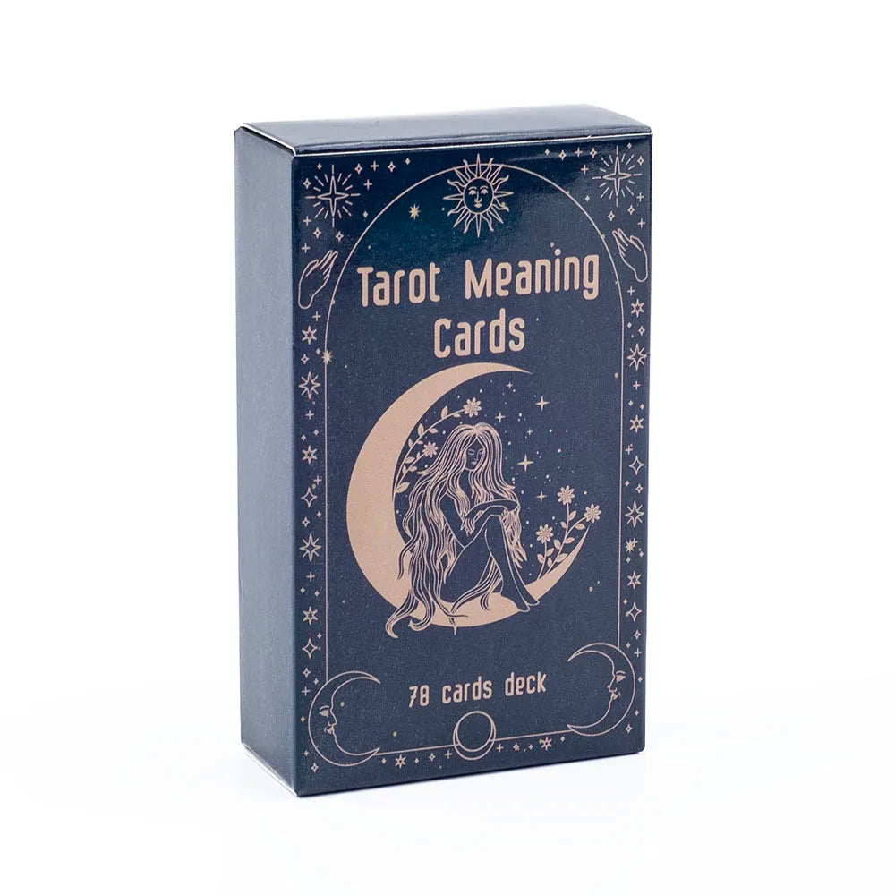 Meaning Tarot Cards 78 Cards Deck English Visions Divination Edition Board Game for Beginners Pocket Size Tarot Learning Deck