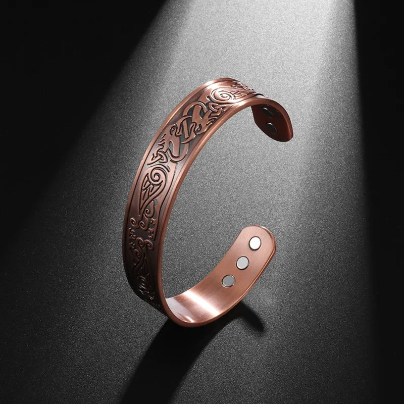 Exquisite Charm Fashionable Healing Energy Magnetic Bracelets for Men Adjustable Cuff Bracelets Discharge Gifts for Patients