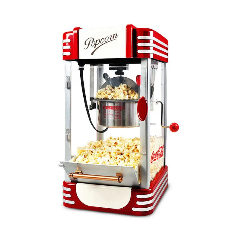 Hot Air Popcorn Machine Vintage Tabletop Electric Popcorn Popper Healthy and Quick Snack