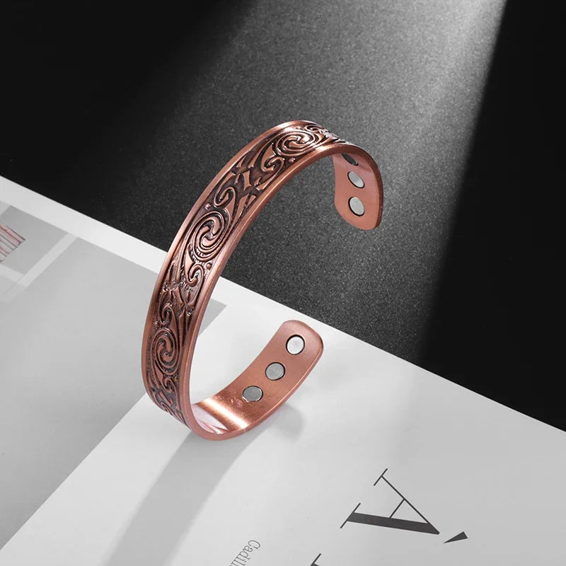 Exquisite Charm Fashionable Healing Energy Magnetic Bracelets for Men Adjustable Cuff Bracelets Discharge Gifts for Patients