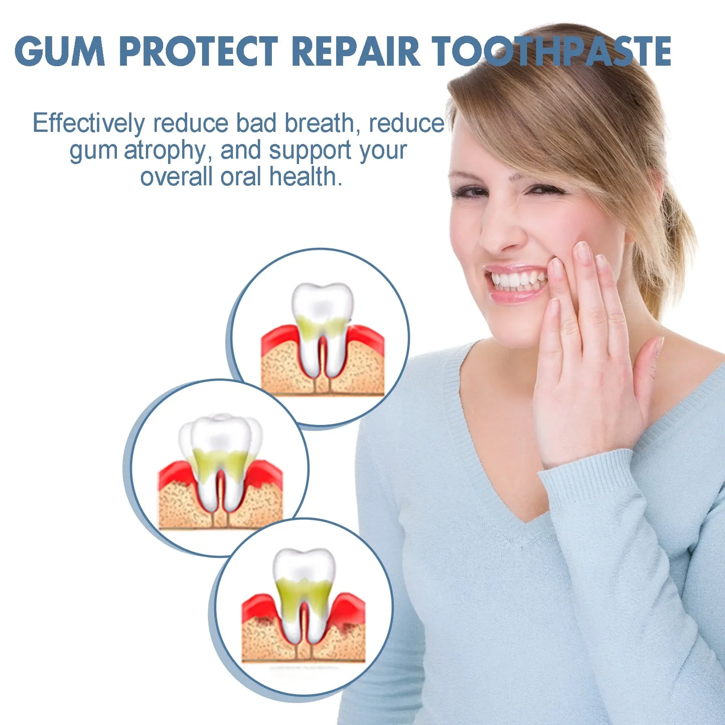 Gingival Repair Toothpaste Oral Cleaning Teeth Whitening Remove Plaque Stain Gum Therapy Oral Hygiene Gum Care Toothpaste