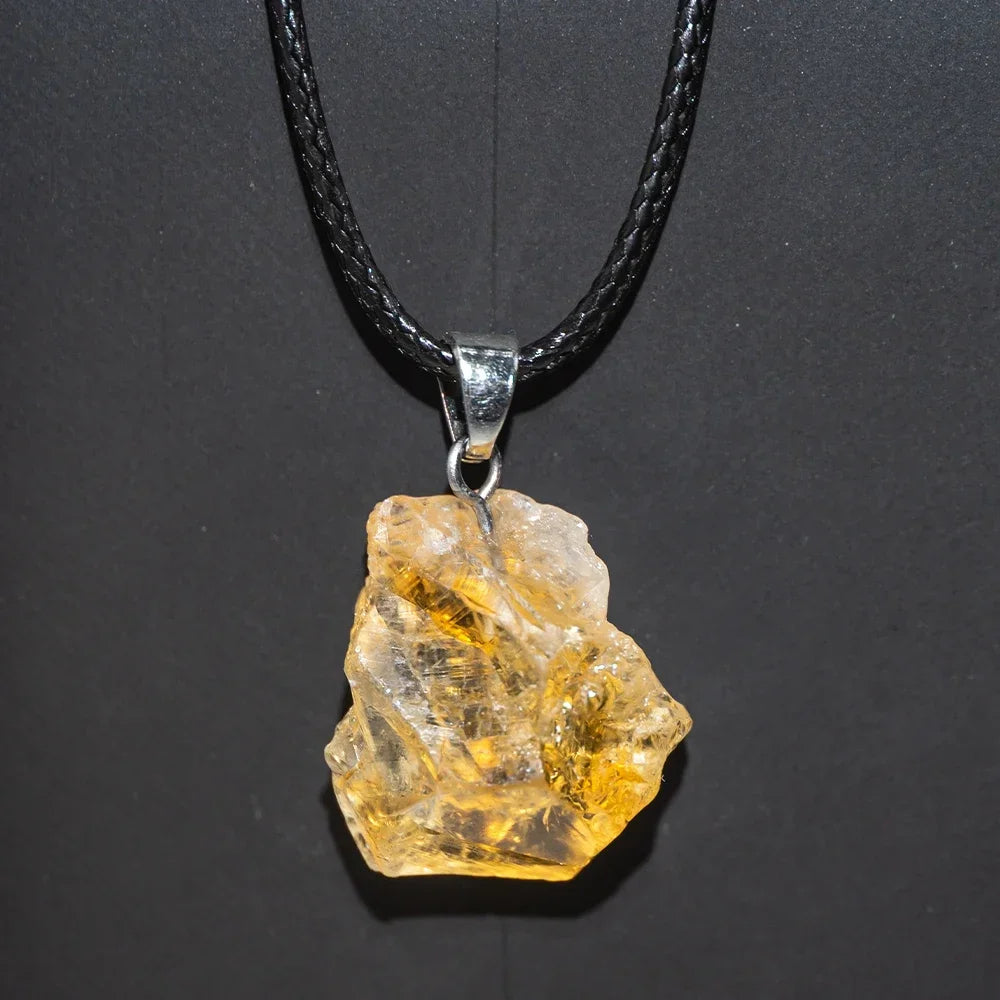 Natural Amethyst Irregular Rough Stone Pendant Clavicle Transparent Quartz Lady Fashion Jewelry Healing Lucky Necklace Gift