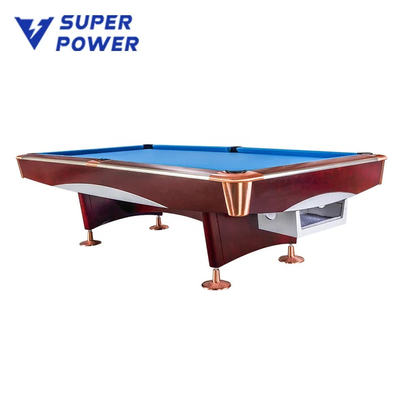 Factory Price Tournament Bar Stone Slate 9 Ball 7Ft 8Ft 9Ft Billiards Pool Table with Ball Return System