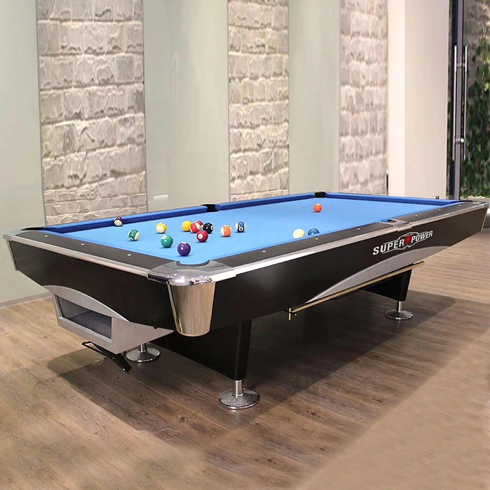 Factory Price Tournament Bar Stone Slate 9 Ball 7Ft 8Ft 9Ft Billiards Pool Table with Ball Return System
