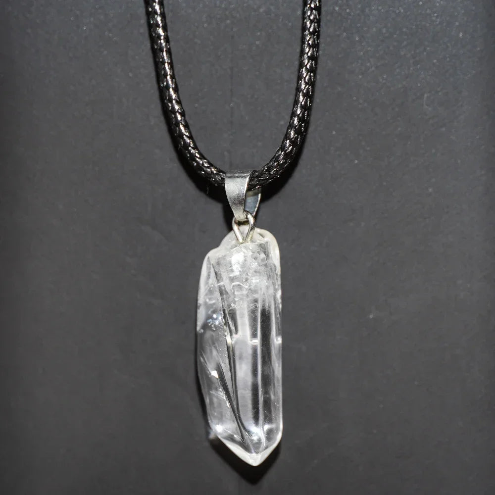 Natural Amethyst Irregular Rough Stone Pendant Clavicle Transparent Quartz Lady Fashion Jewelry Healing Lucky Necklace Gift